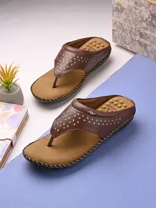 KARADDI Brown Confortable & Lightweight Flats