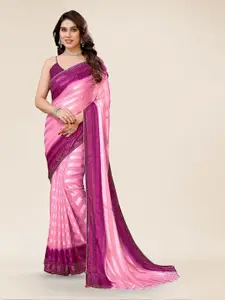 ANAND SAREES Striped Embellished Saree