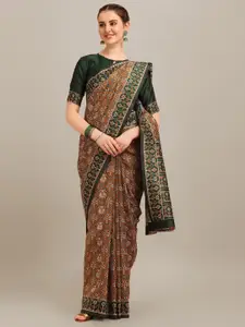 SERONA FABRICS Ethnic Motifs Woven Design Zari Banarasi Saree