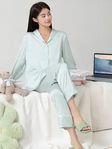 LULU & SKY V-Neck Shirt & Pyjama Night Suit