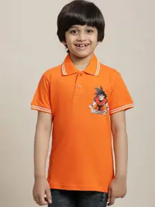 Kids Ville Boys Dragon Ball Z Anime Printed Polo Collar Pure Cotton T-Shirt