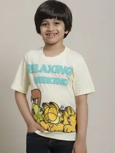 Kids Ville Boys Garfield Printed Pure Cotton Tshirt