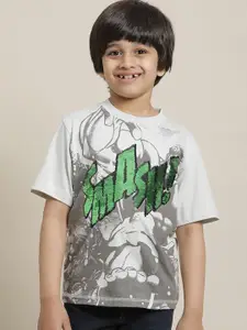 Kids Ville Boys Hulk Printed Round Neck Pure Cotton T-shirt
