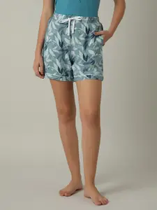 Amante Women Floral Printed Mid-Rise Lounge Shorts