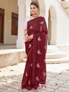 Mitera Embellished Beads and Stones Embellished Ready To Wear Chanderi Saree