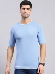 Monte Carlo Round Neck Pockets Knitted T-shirt