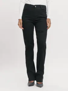 FREAKINS Women Slim Fit High-Rise Low Distress Jeans