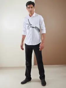 HE SPOKE Printed Cotton Twill Casual Shirt