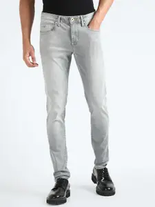 Flying Machine Men Super Skinny Fit Low-Rise Heavy Fade Stretchable Jeans