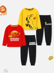 YK Disney Boys Pack of 2 Printed T-shirt with Pyjamas