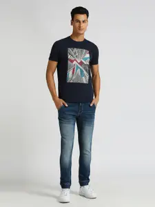 Pepe Jeans Graphic Printed Round Neck Slim Fit T-shirt
