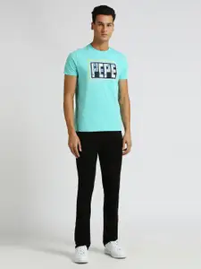 Pepe Jeans Typography Printed Pure Cotton Slim Fit T-shirt