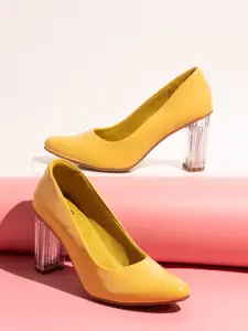 Inc 5 Pointed Toe Block Heel Pumps