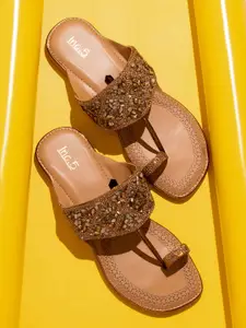 Inc 5 Embellished One Toe Flats