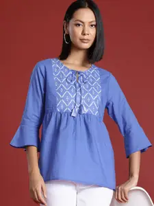 all about you Pure Cotton Printed  A-line Short Kurti