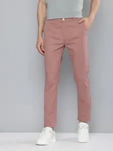 Flying Machine Men Solid Slash Fit Chinos Trousers