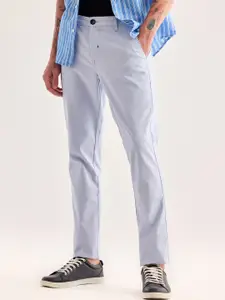 Red Flame Men Mid-Rise Cotton Slim Fit Trousers