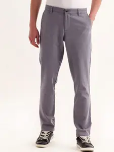 Red Flame Men Mid-Rise Cotton Slim Fit Trousers