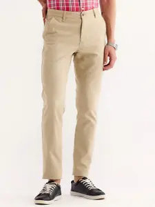 Red Flame Men Mid-Rise Cotton Slim Fit Trousers