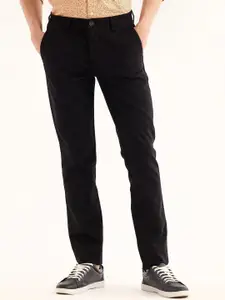 Red Flame Men Mid-Rise Cotton Slim Fit Trousers