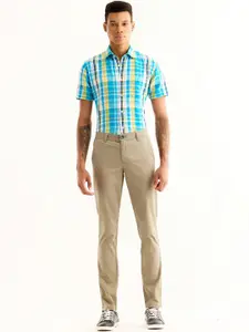 Red Flame Men Mid-Rise Cotton Slim Fit Chinos Trousers