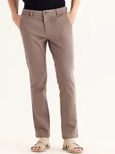 Red Flame Men Mid-Rise Slim Fit Trousers