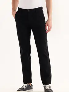 Red Flame Men Mid-Rise Cotton Trousers