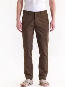 Red Flame Men Mid-Rise Cotton Slim Fit Trousers