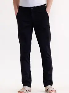Red Flame Men Mid-Rise Cotton Slim Fit Trousers