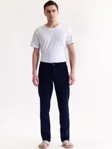 Red Flame Men Mid-Rise Cotton Slim Fit Trousers