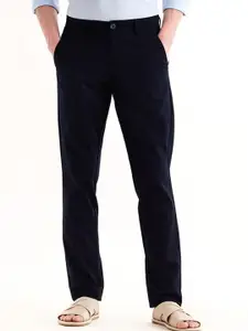 Red Flame Men Mid-Rise Cotton Slim Fit Trousers