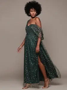 bebe Party Embellished Maxi Dress