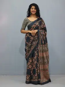 JALTHER Ethnic Motifs Printed Pure Cotton Block Print Saree