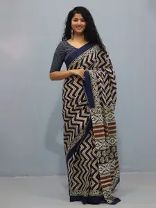 JALTHER Pure Cotton Block Print Saree
