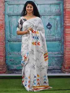 JALTHER Pure Cotton Block Print Saree