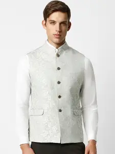 Van Heusen Floral Printed Nehru Jacket