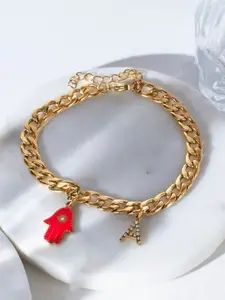 DressBerry Gold-Plated Charm Bracelet