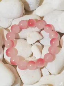 DressBerry Pink Beaded Elasticated Bracelet