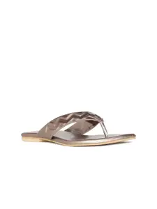 Bata Textured Open Toe Flats