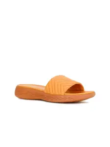 Bata Textured Open Toe Flats