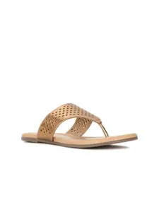 Bata Laser Cuts Open Toe Flats