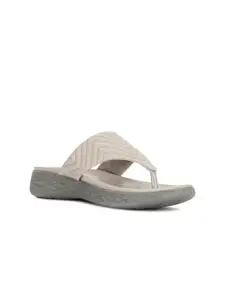 Bata Textured Open Toe Flats