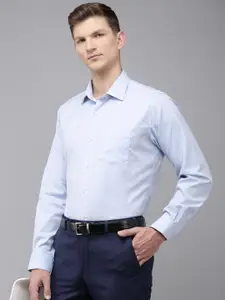 Van Heusen Pure Cotton Custom Fit Self Checked Opaque Formal Shirt