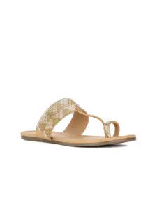 Bata Embellished One Toe Flats