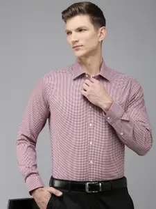 Van Heusen Slim Fit Micro Checks Checked Formal Shirt