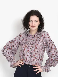 putsum Floral Printed Cotton Casual Shirt