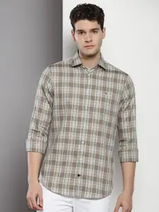 Tommy Hilfiger Slim Fit Tartan Checked Cutaway Collar Pure Cotton Casual Shirt