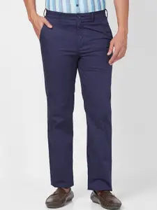 ColorPlus Men Mid-Rise Pure Cotton Trousers