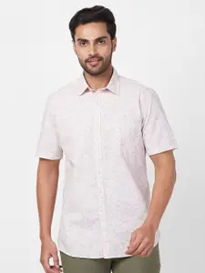 Parx Slim Fit Floral Printed Cotton Casual Shirt