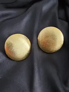 Binnis Wardrobe Gold-Plated Circular Shaped Stud Earrings